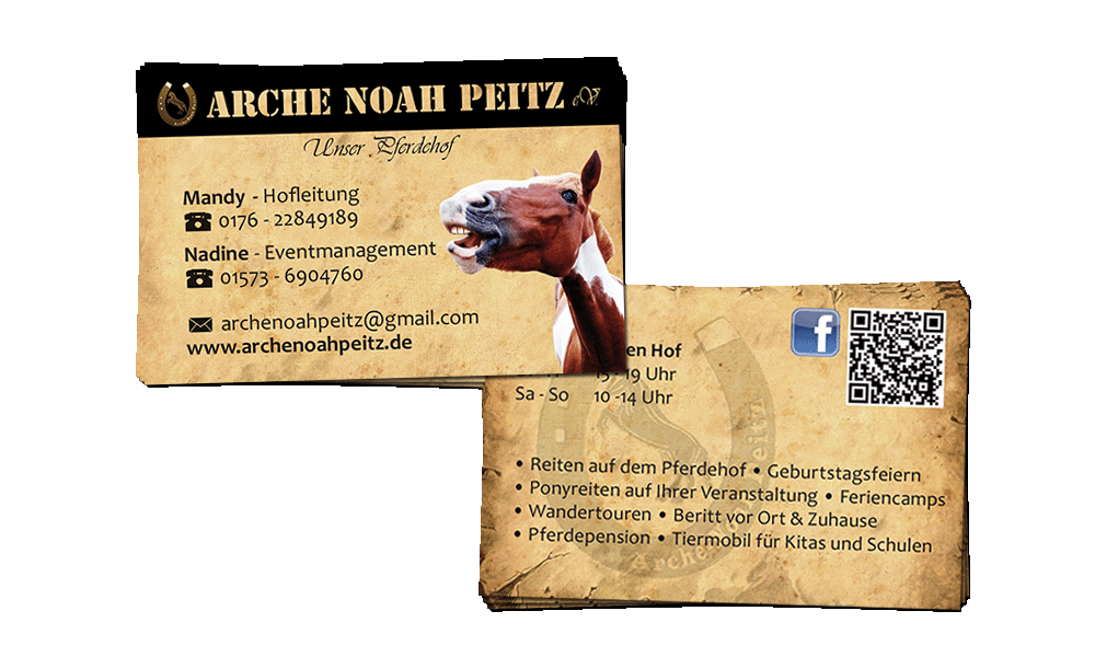 Arche Noah Peitz - Visitenkarten