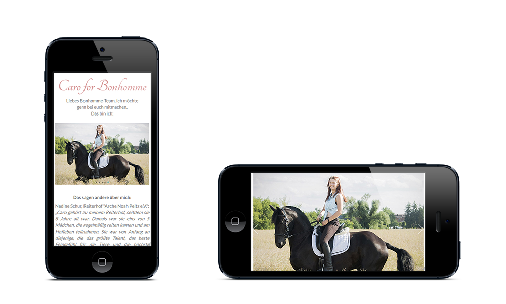 Caro - Webdesign - Smartphone
