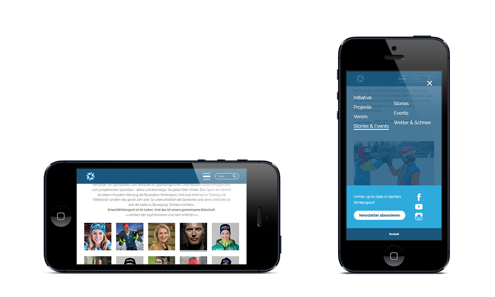 Dein Winter. Dein Sport.- Webdesign - Smartphone
