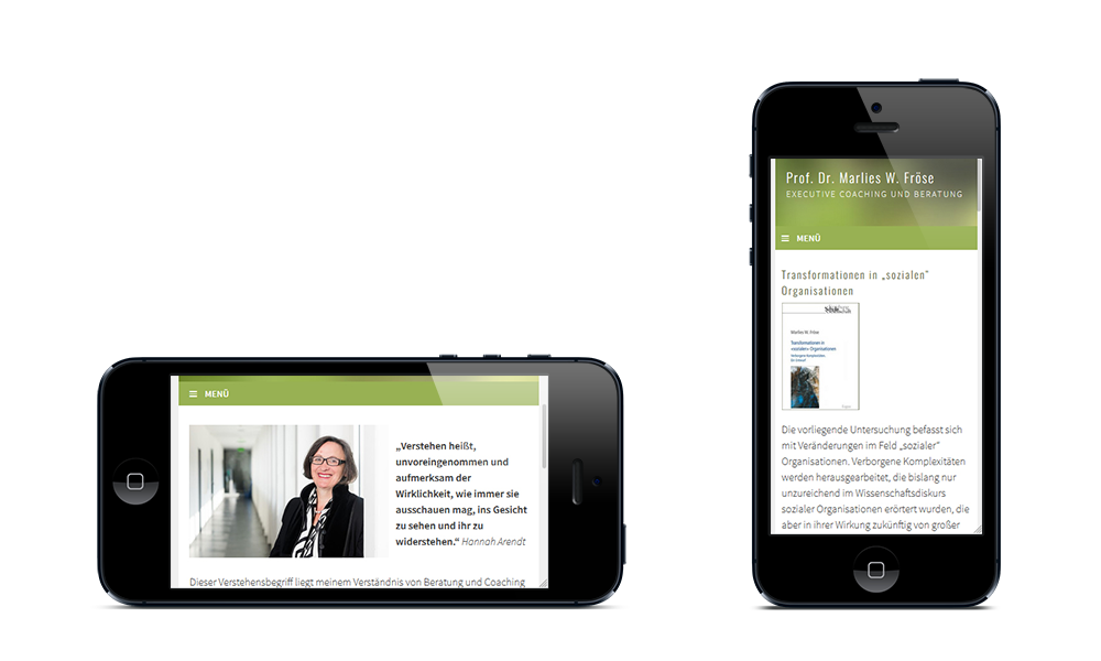 Marlies Fröse - Webdesign - Smartphone