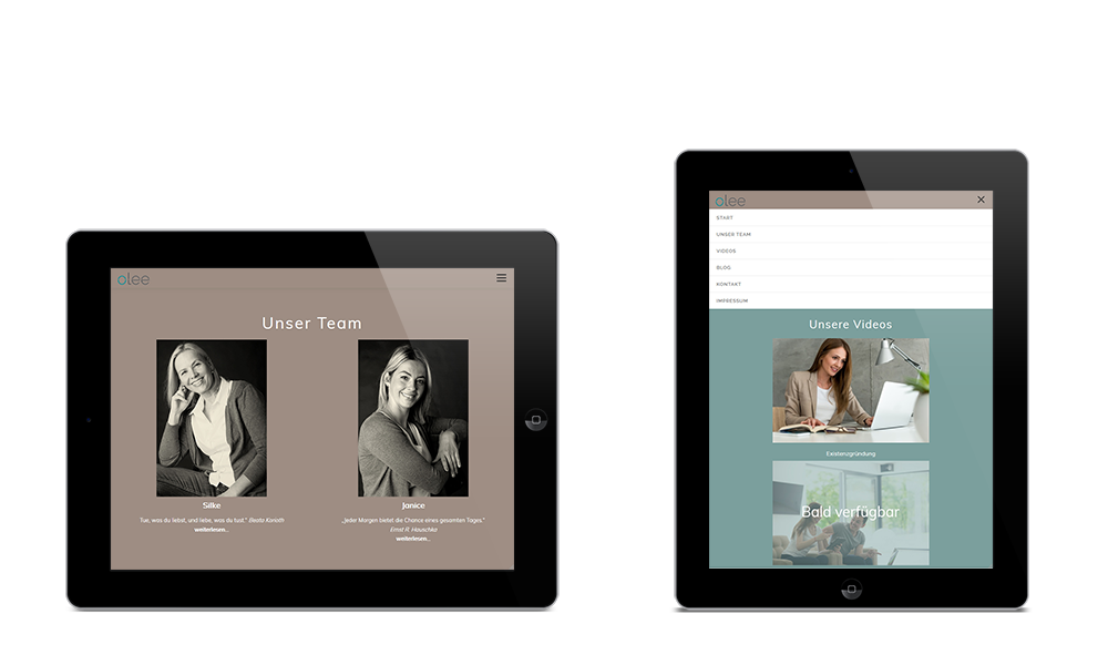 Olee - Webdesign - Tablet