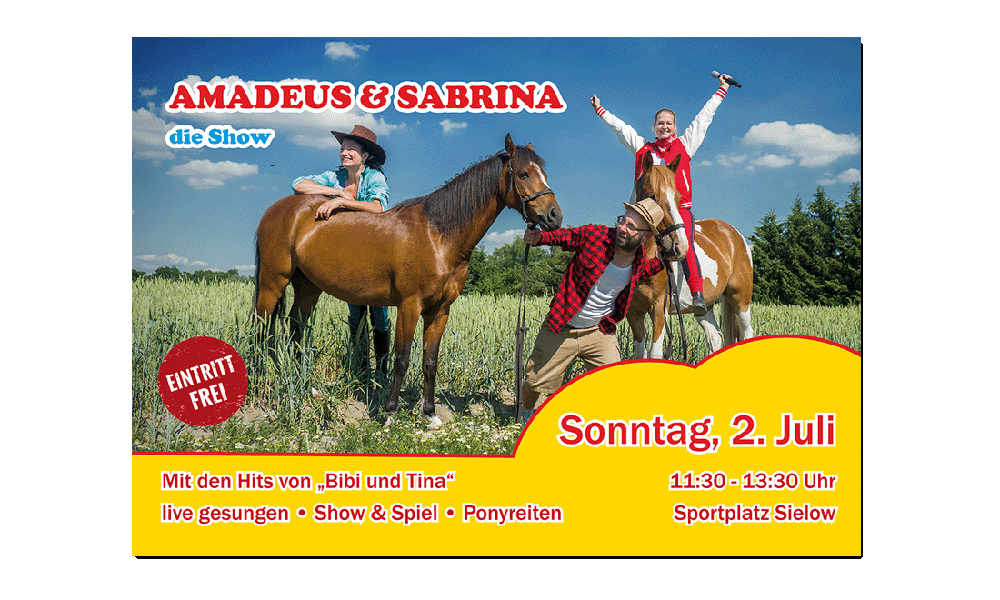 Amadeus und Mozart - Plakat