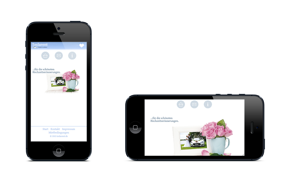 Teslarent - Webdesign - Smartphone